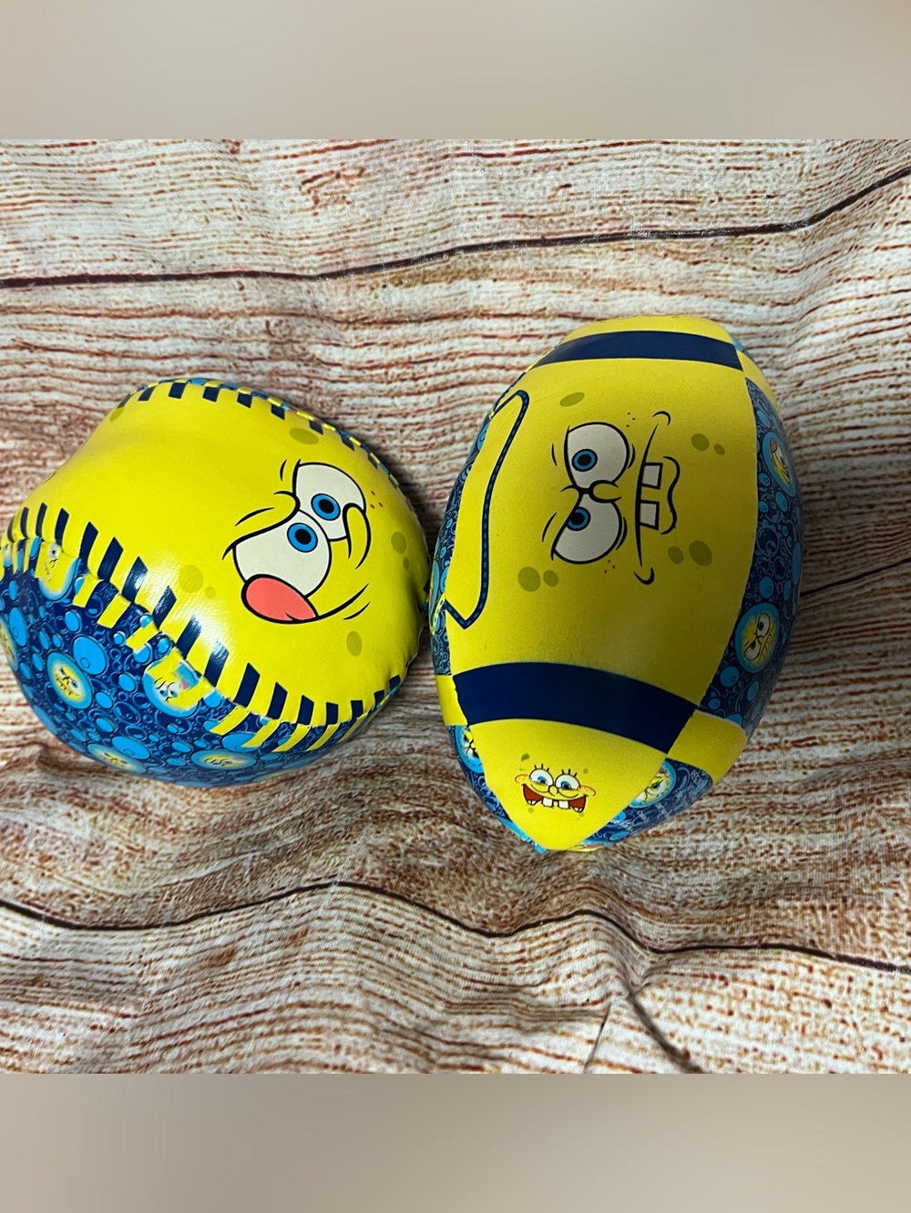 SpongeBob soft plush football and baseball toys